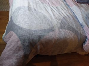 Teddy Plüsch Bettwäsche 135x200 cm Winter Cashmere Touch Flauschig rosa grau kreise 4 teilig Kunden-Foto 3