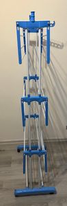 Wäscheständer-Turm 172 cm mit Rollen, Wäscheturm klappbar, 3 Ebenen, 32 m Trockenlänge, Standtrockner bis 40 kg, platzsparend, Kleiderständer, Retoo Kunden-Foto 3
