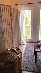 Paravent Raumteiler Holz 4-teilig Braun Sichtschutz Trennwand Shoji Reispapier Weiß Fotografie od zákazníka č. 1
