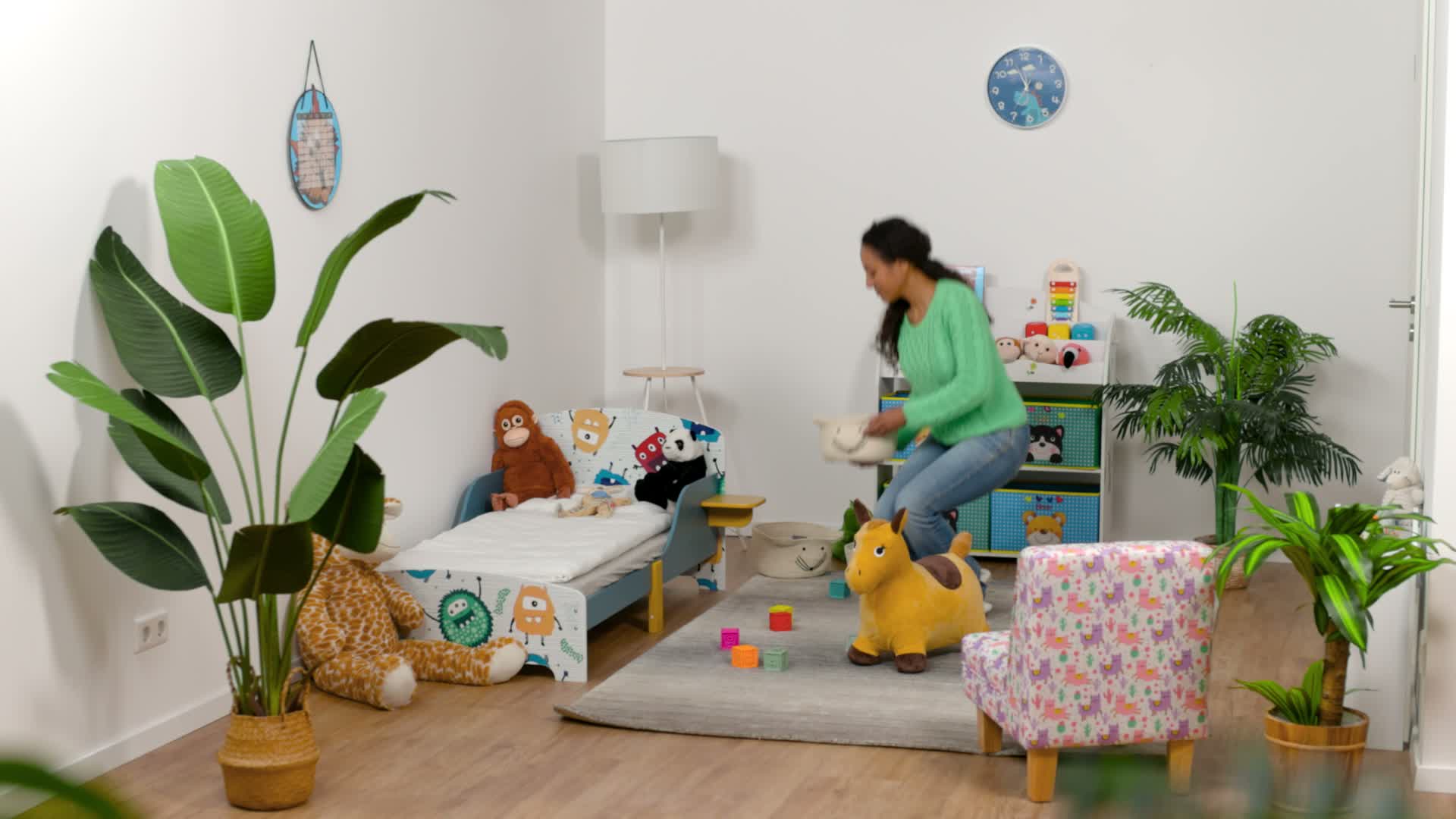 Relaxdays Hüpftier Pferd, mit Bezug, inkl. Luftpumpe, Produktbild-Vorschau 7