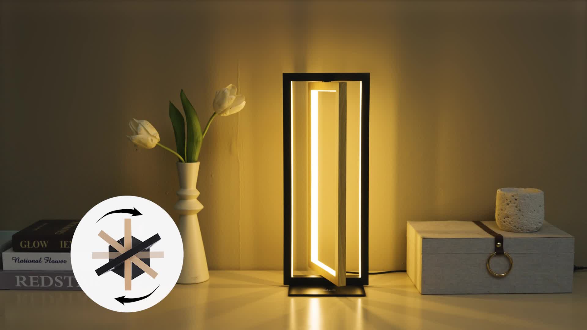 EDISHINE LED Tischlampe, Touch Dimmbare Nachttischlampe, 3 Produktbild-Vorschau 7