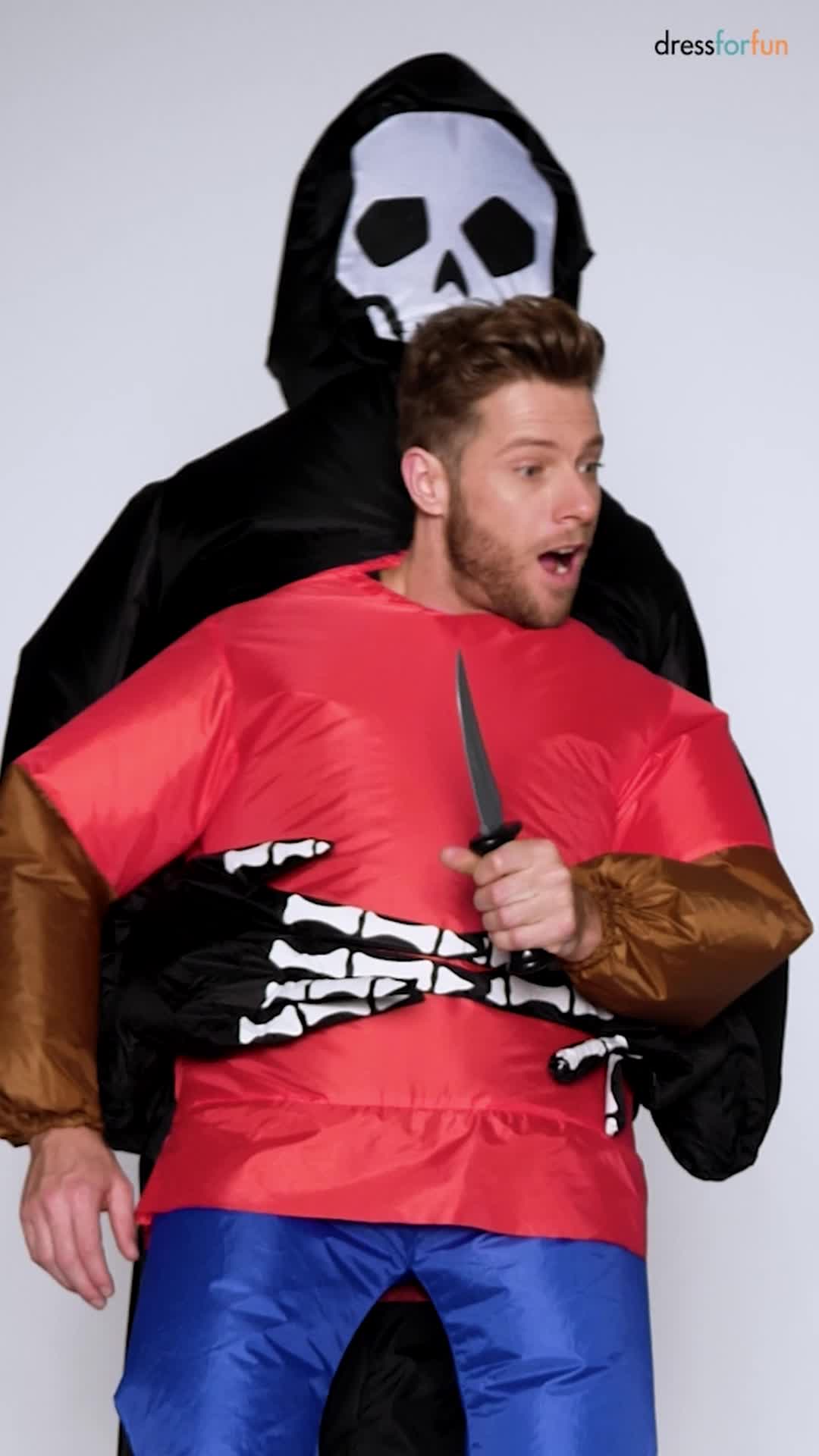 dressforfun® Selbstaufblasbares Aufsitzkostüm Sensenmann Produktbild-Vorschau 7