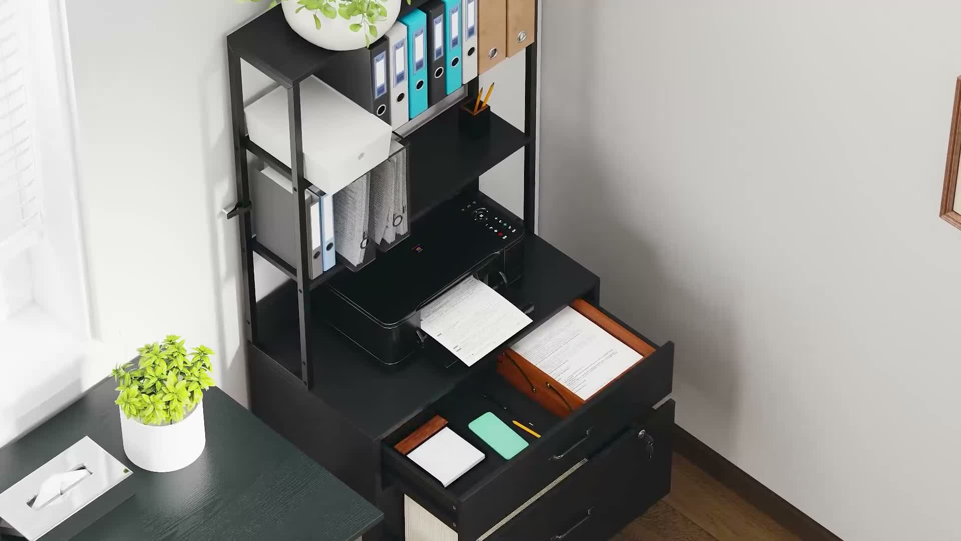 HOMCOM Aktenschrank Abschließbar Büroschrank Metall mit 2 Produktbild-Vorschau 7