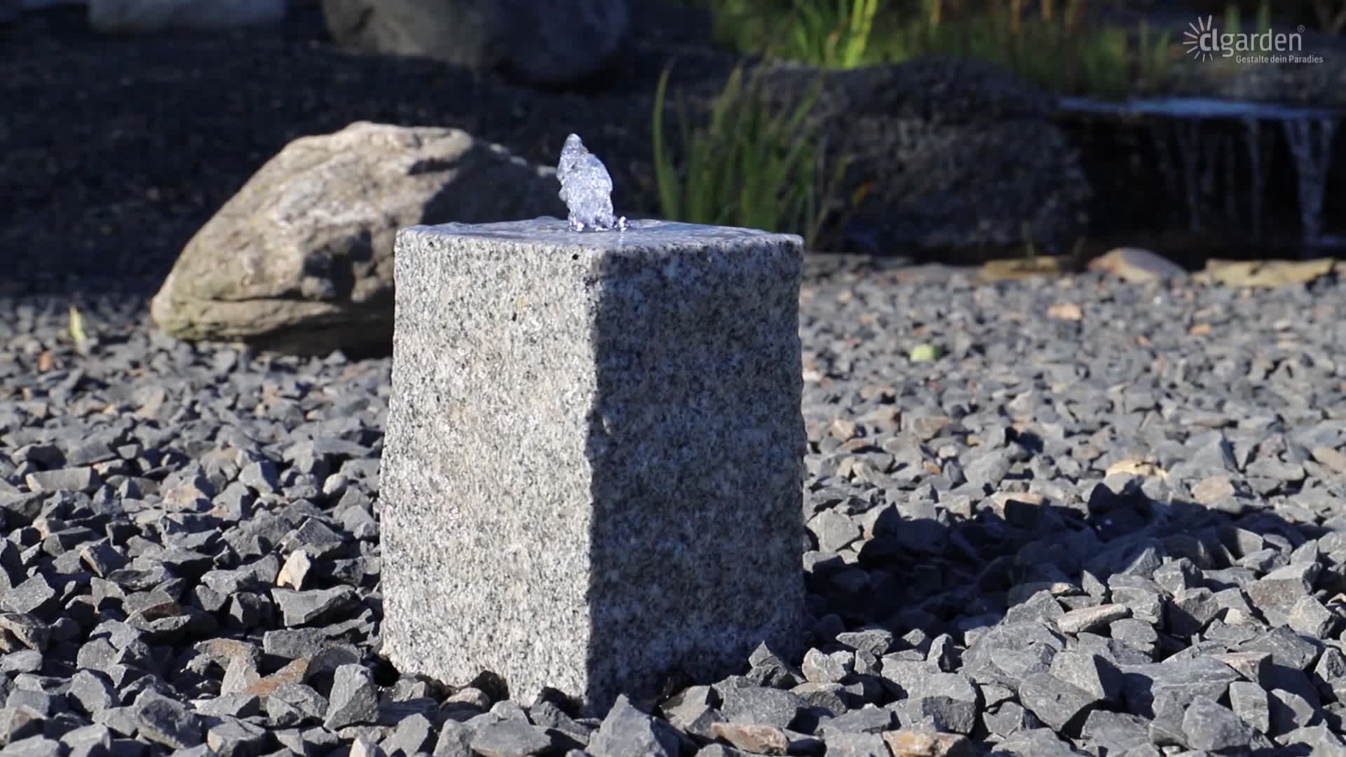CLGarden Granit Quellsteinbrunnen Naturstein Brunnen 20cm Produktbild-Vorschau 7