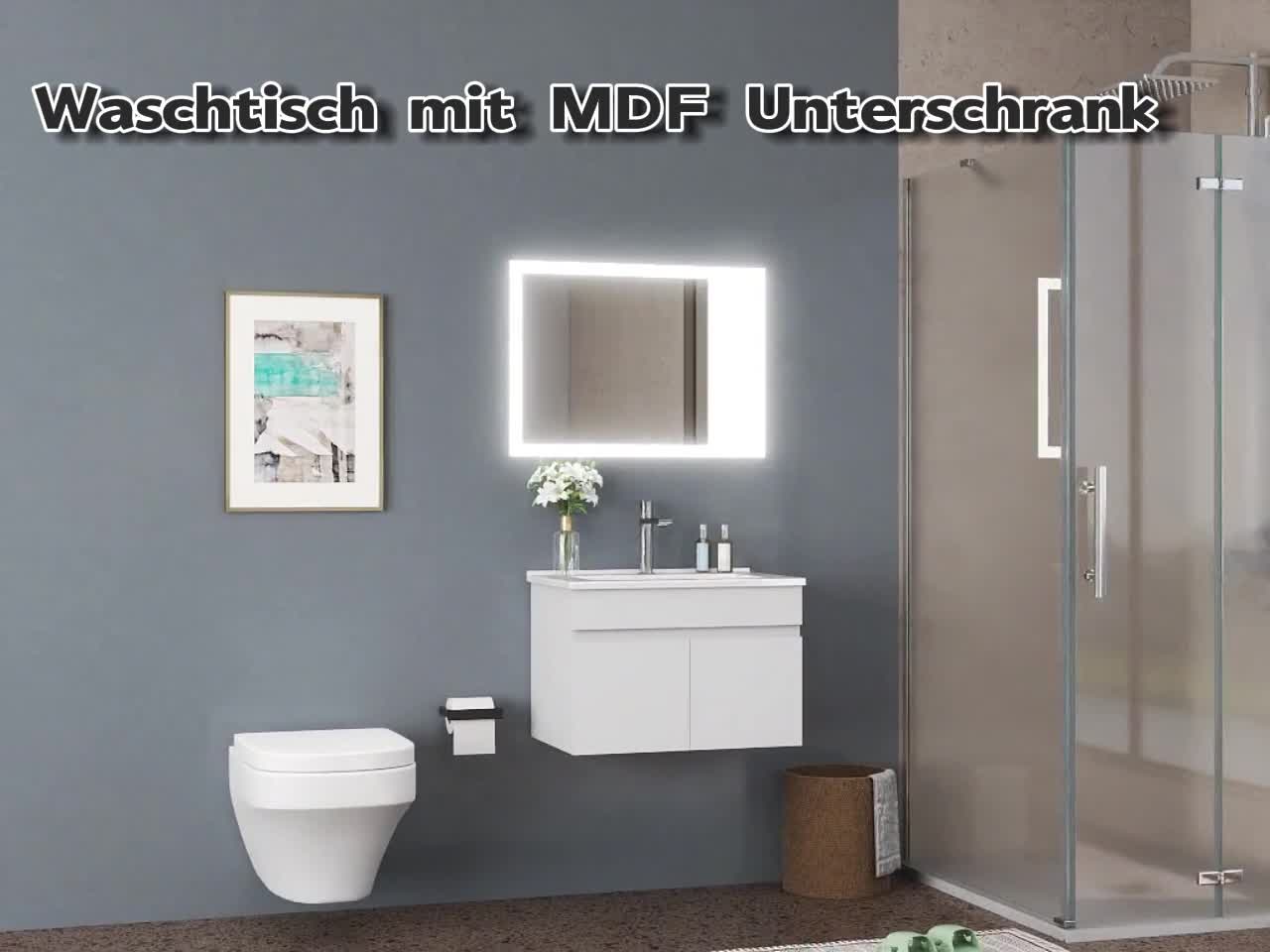 Waschtisch mit Unterschrank 60cm BERGEN Badmöbel Set Produktbild-Vorschau 6