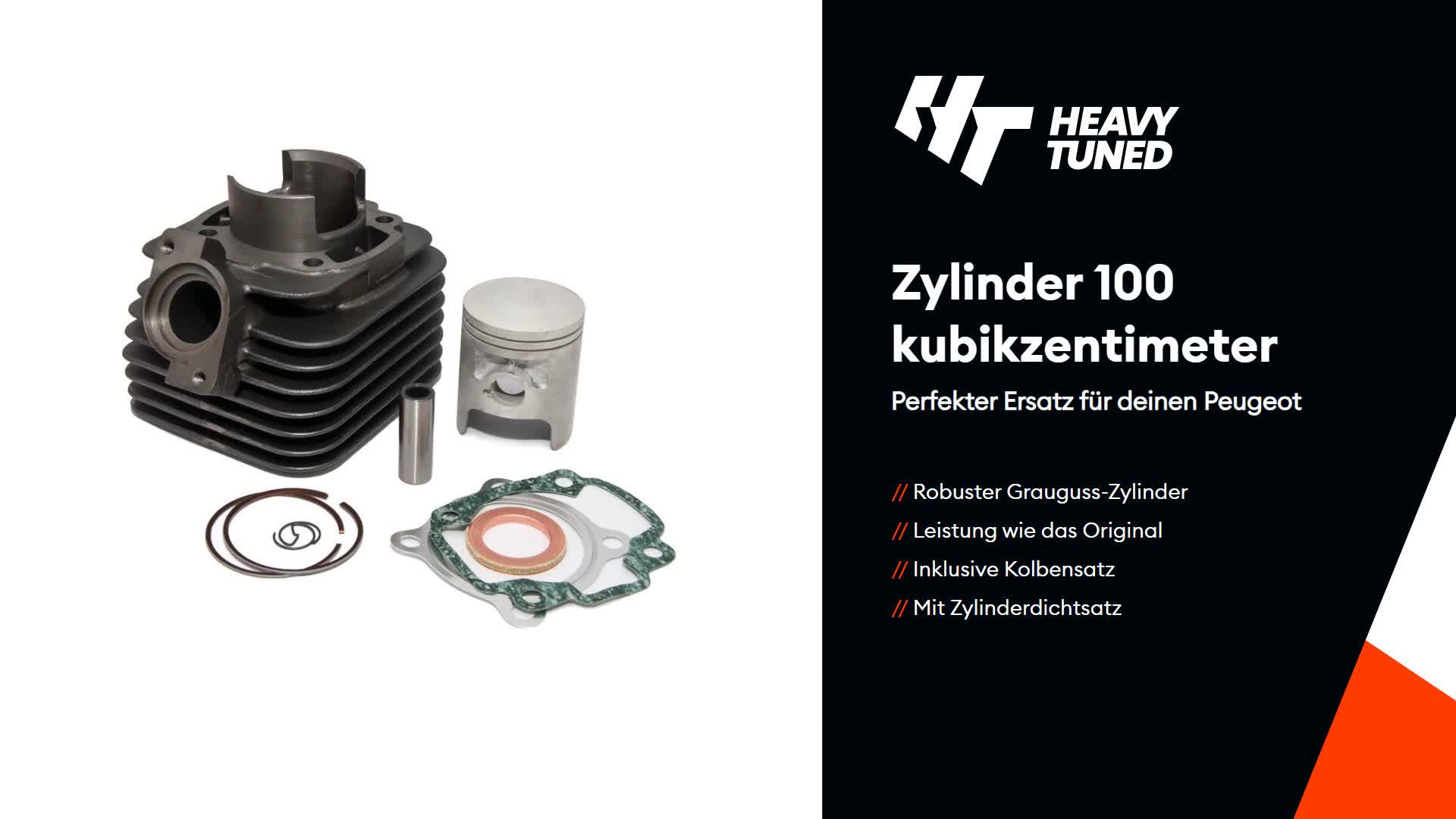 BestPrice Zylinder 100ccm Standard mit Dichtung kompatibel Produktbild-Vorschau 2