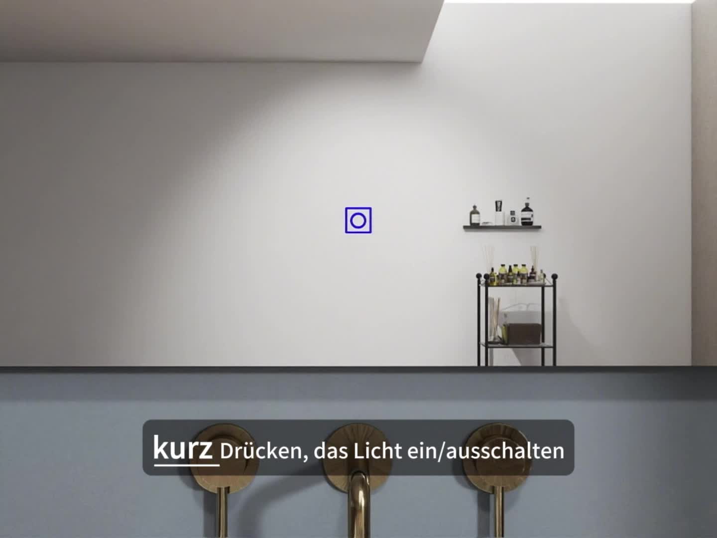 Badspiegel mit Beleuchtung 80×60cm Kalt/Neutral/Warmweiß Produktbild-Vorschau 7