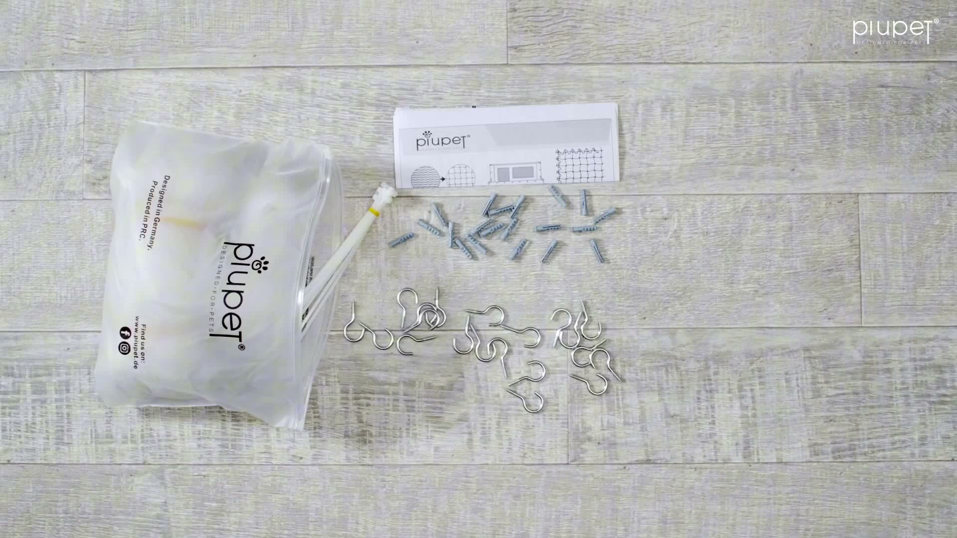 PiuPet® Katzennetz für Balkon I transparent I inklusive Produktbild-Vorschau 7