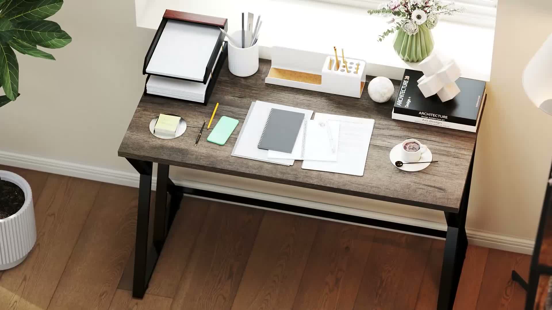 HOMCOM Schreibtisch Computertisch 120x60cm Bürotisch mit Produktbild-Vorschau 7