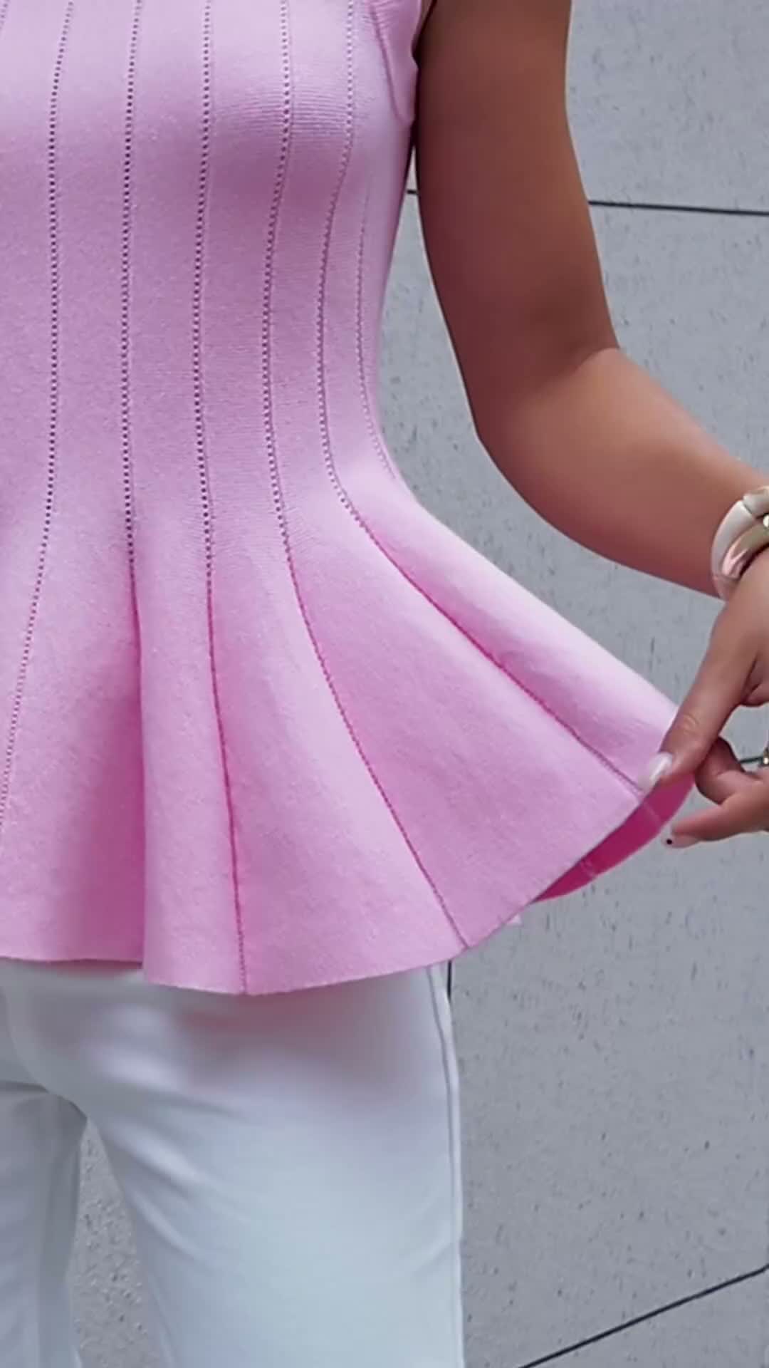 Damen-Tanktops mit Peplum-Schößchen,taillierte,gerippte Produktbild-Vorschau 6