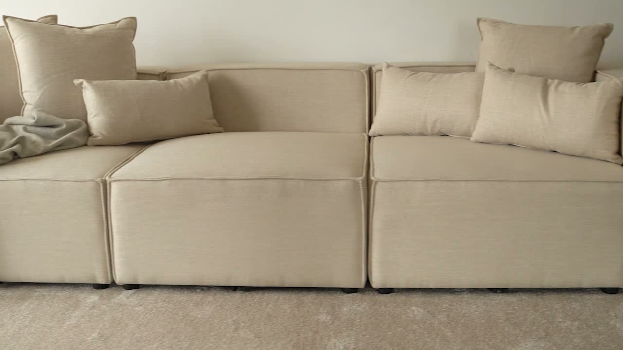 HOME DELUXE - Sofa VERONA - Beige, Größe: XL - ca. 414 x 70 Produktbild-Vorschau 7
