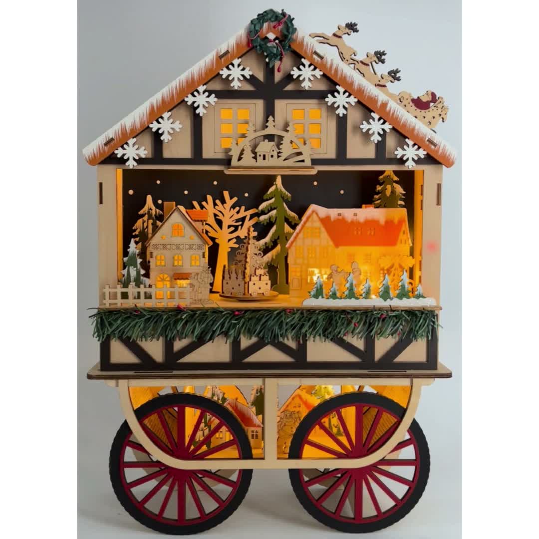 abc HOME | Spieluhr Weihnachtswagen mit LED-Beleuchtung | 8 Produktbild-Vorschau 7