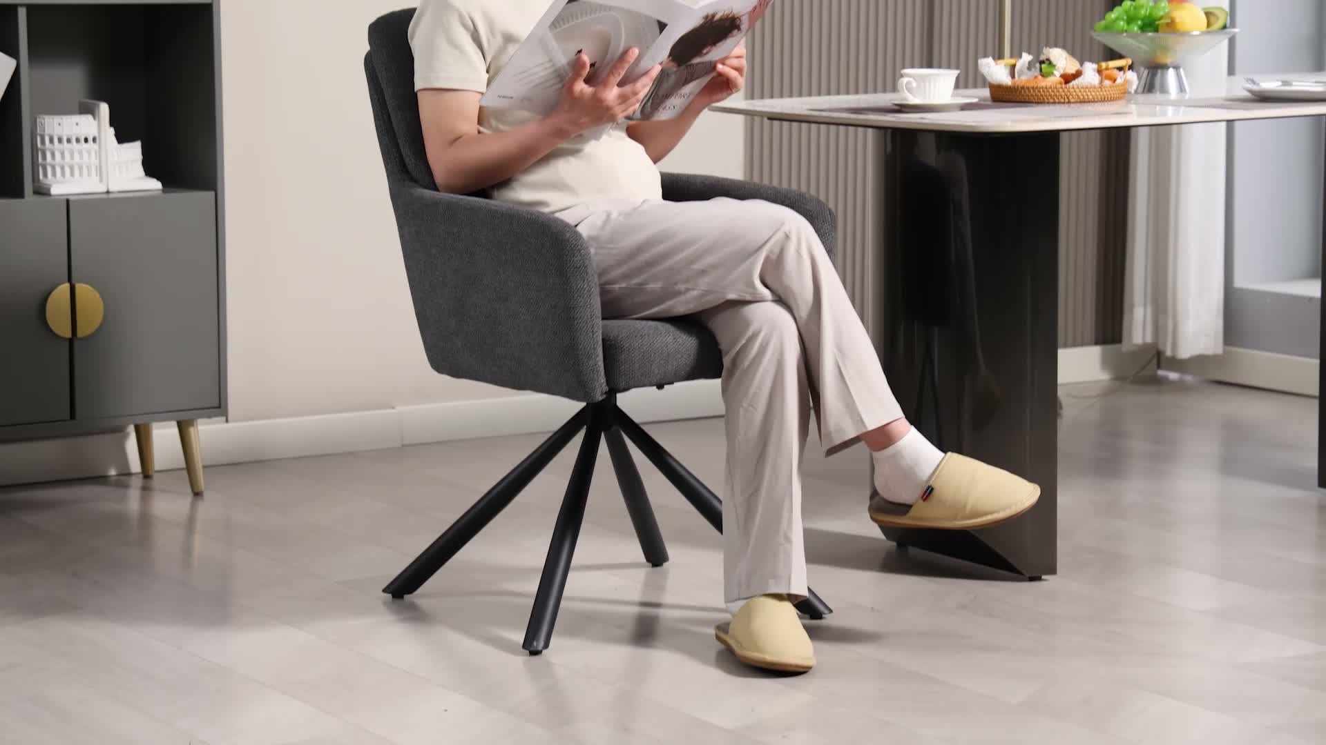 HOMCOM Esszimmerstuhl 360° Drehbar Küchenstuhl mit Produktbild-Vorschau 7