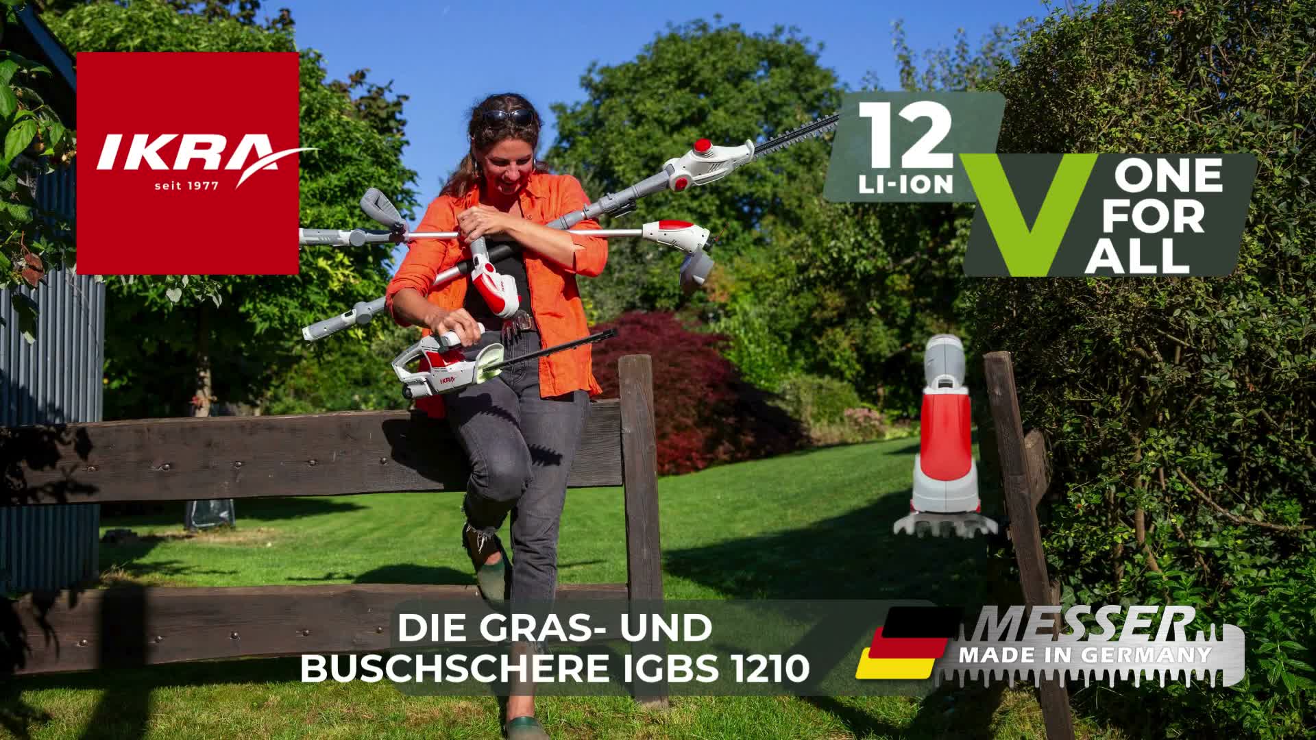 IKRA Akku Gras- & Strauchschere IGBS 1210 | 12V | 2in1 Produktbild-Vorschau 7