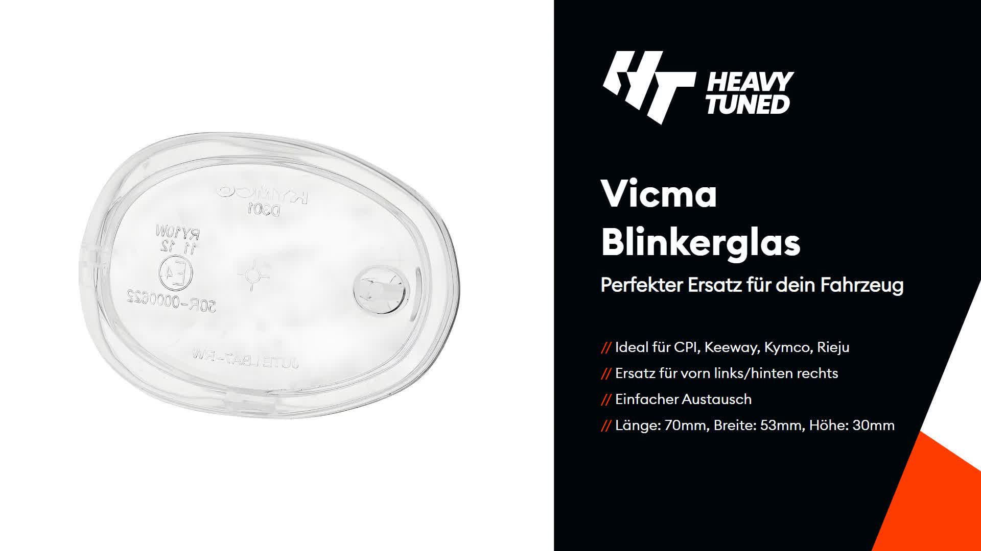 Blinkerglas klar vorn links / hinten rechts für CPI, Produktbild-Vorschau 6