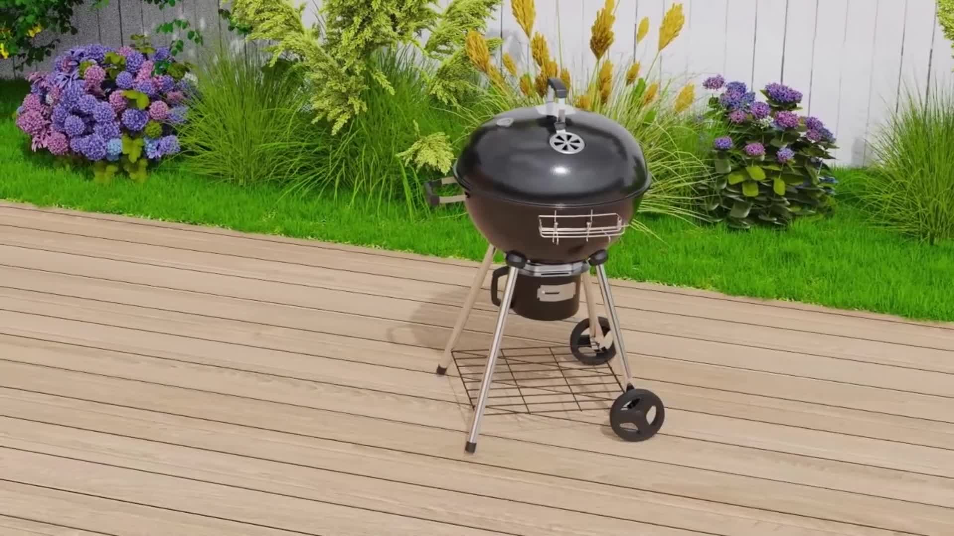 TEENO 21 inch Barbecue Charbon de Bois avec Couvercle,XXL Voir les images du produit 7