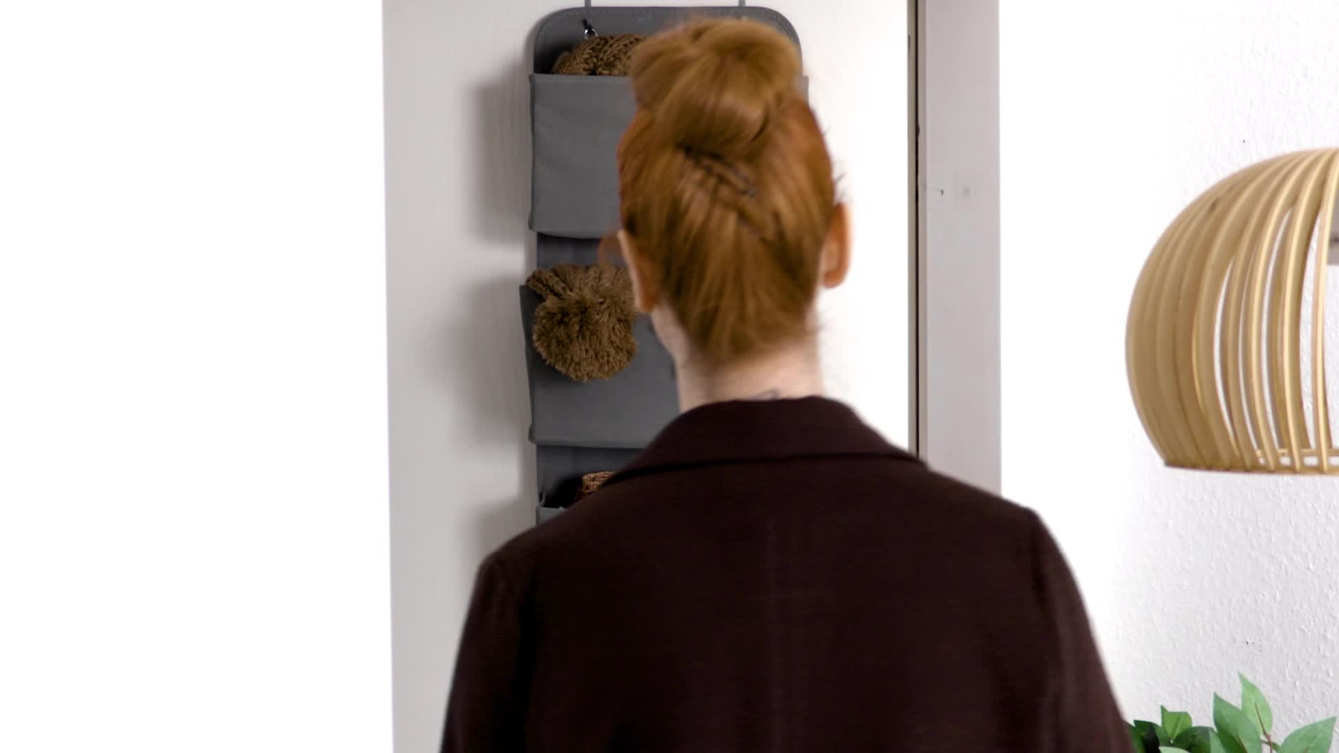 Relaxdays Hängeorganizer, 4 Fächer, Tür Organizer mit Haken Produktbild-Vorschau 7