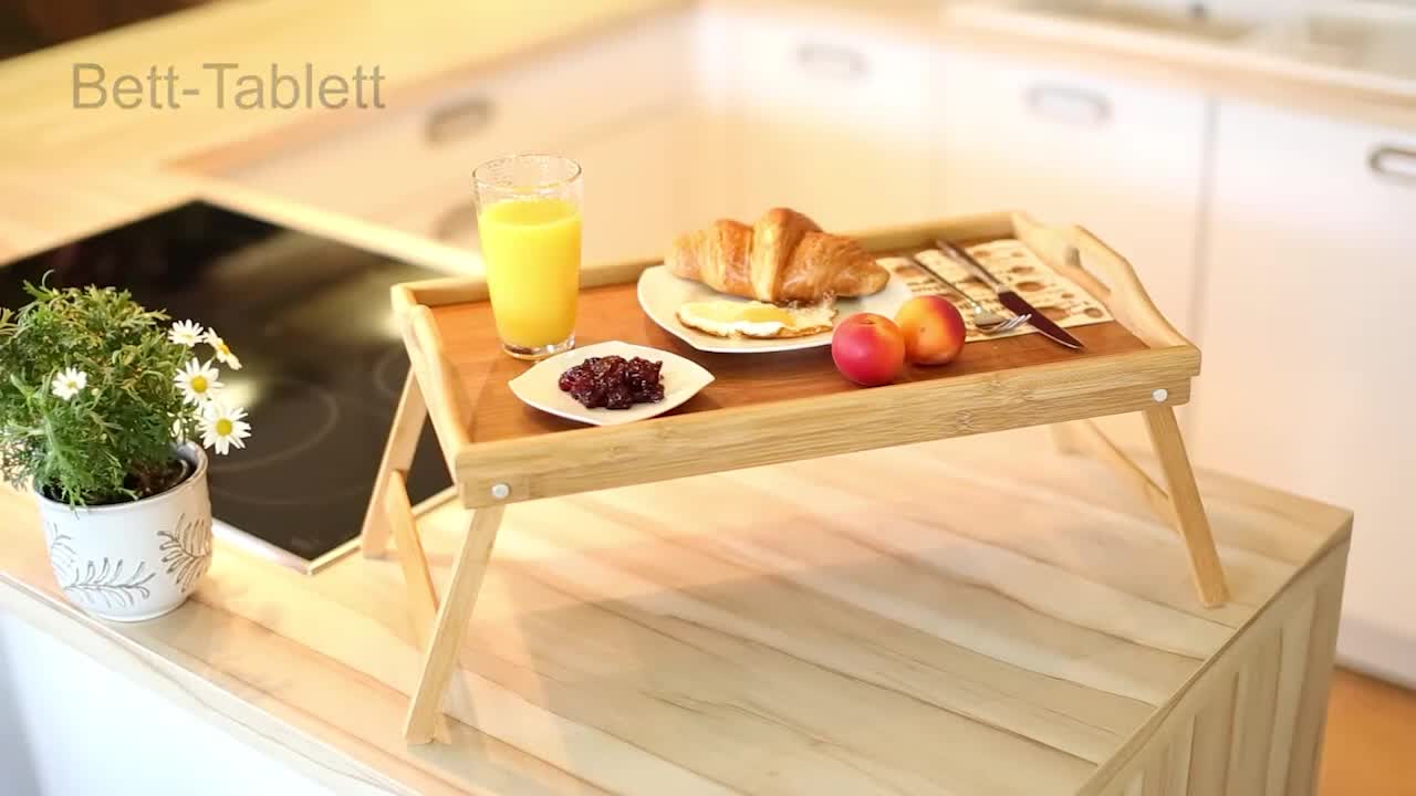 Relaxdays Betttablett klappbar, Essenstablett mit Füßen, Produktbild-Vorschau 7