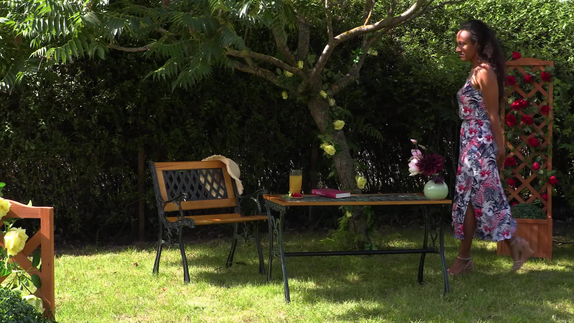 Relaxdays Gartentisch rechteckig, Outdoor, Vintage-Design, Produktbild-Vorschau 7