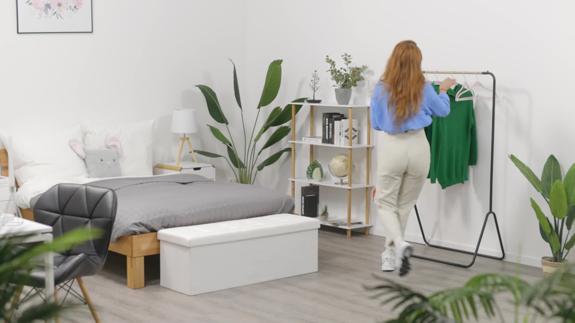 Relaxdays Kleiderbügel, 10er Set, Weizenstroh, Kunststoff, Produktbild-Vorschau 7