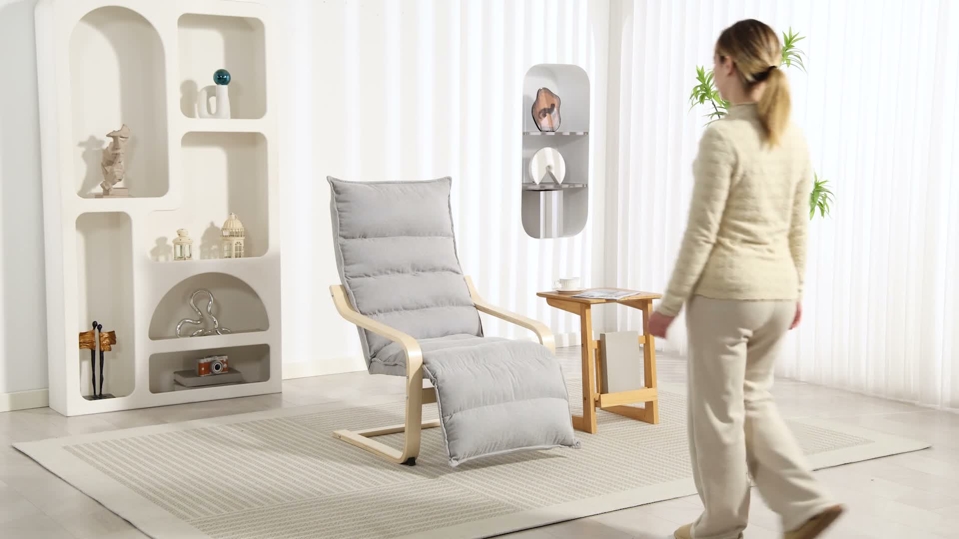 HOMCOM Relaxssessel Sessel mit Verstellbar Fußteil, Produktbild-Vorschau 7