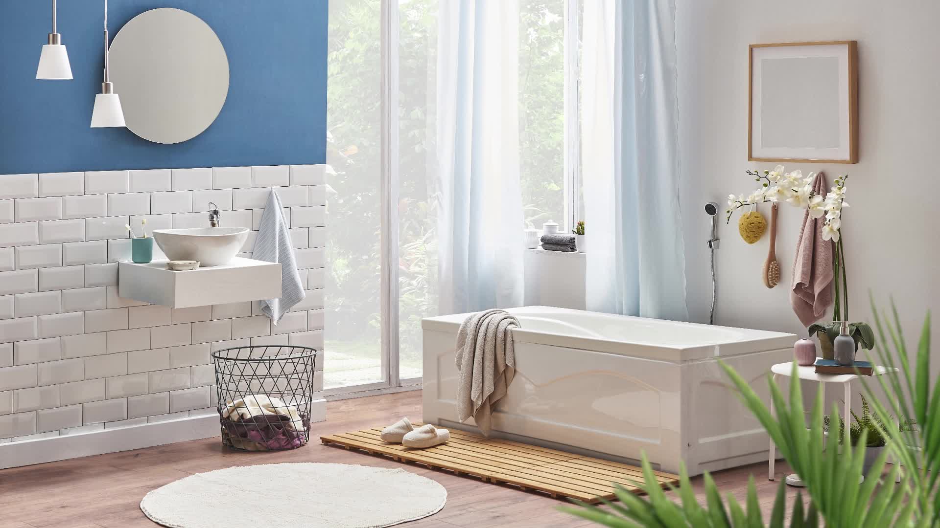 Relaxdays Badregal mit Wäschekorb, Badezimmer Regal Bambus, Produktbild-Vorschau 7