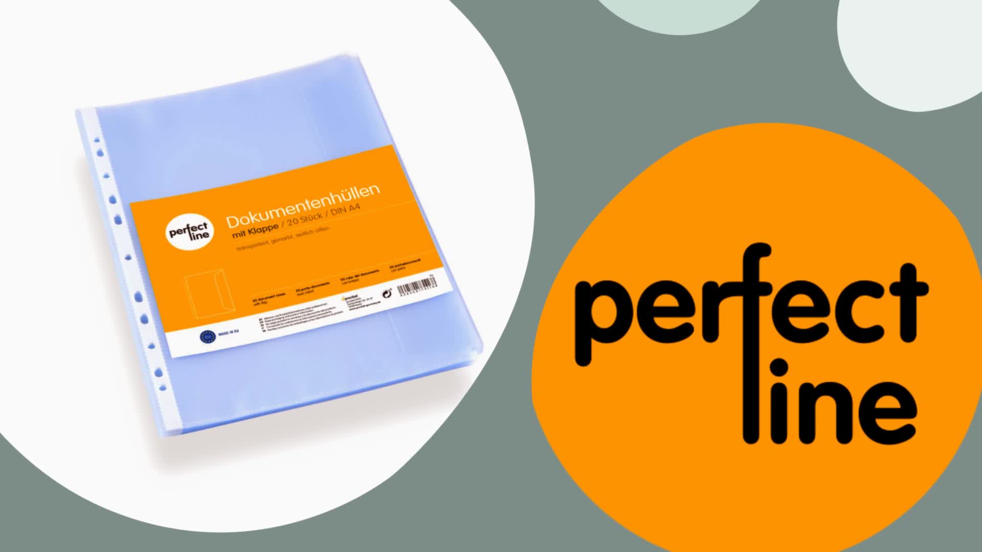 perfect line 20 Prospekthüllen A4 mit Klappe genarbt PP 120 Produktbild-Vorschau 7