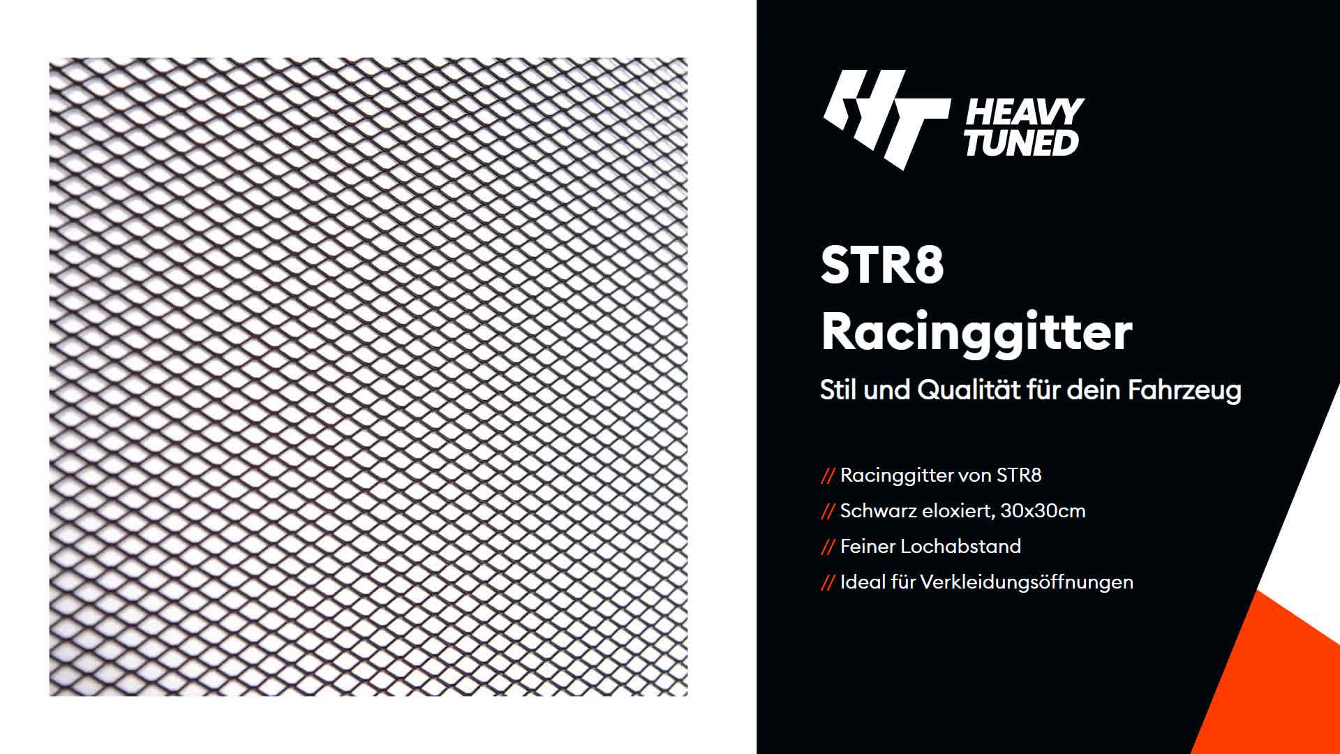 Racinggitter STR8 schwarz eloxiert 30 x 30 cm fein für Produktbild-Vorschau 3