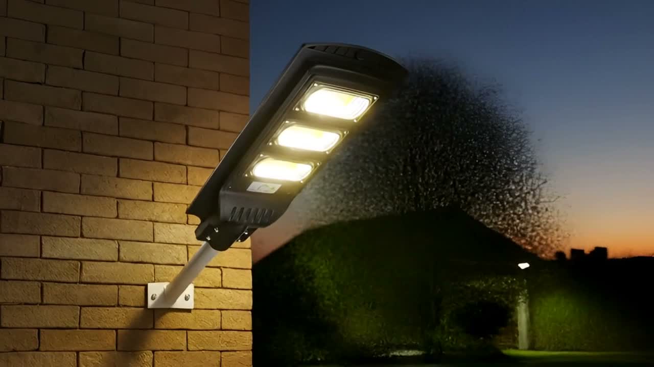Solar Straßenlampe 240W mit Motion Sensor 6000K Weiß LED Produktbild-Vorschau 7