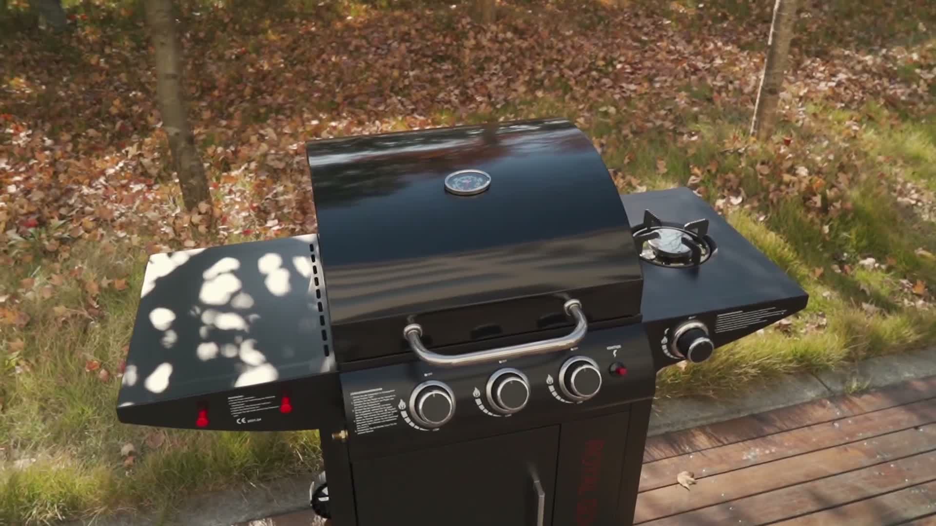 Royal Gourmet Gasgrill 3+1 Brenner Grillwagen mit 11,5 kW Produktbild-Vorschau 7