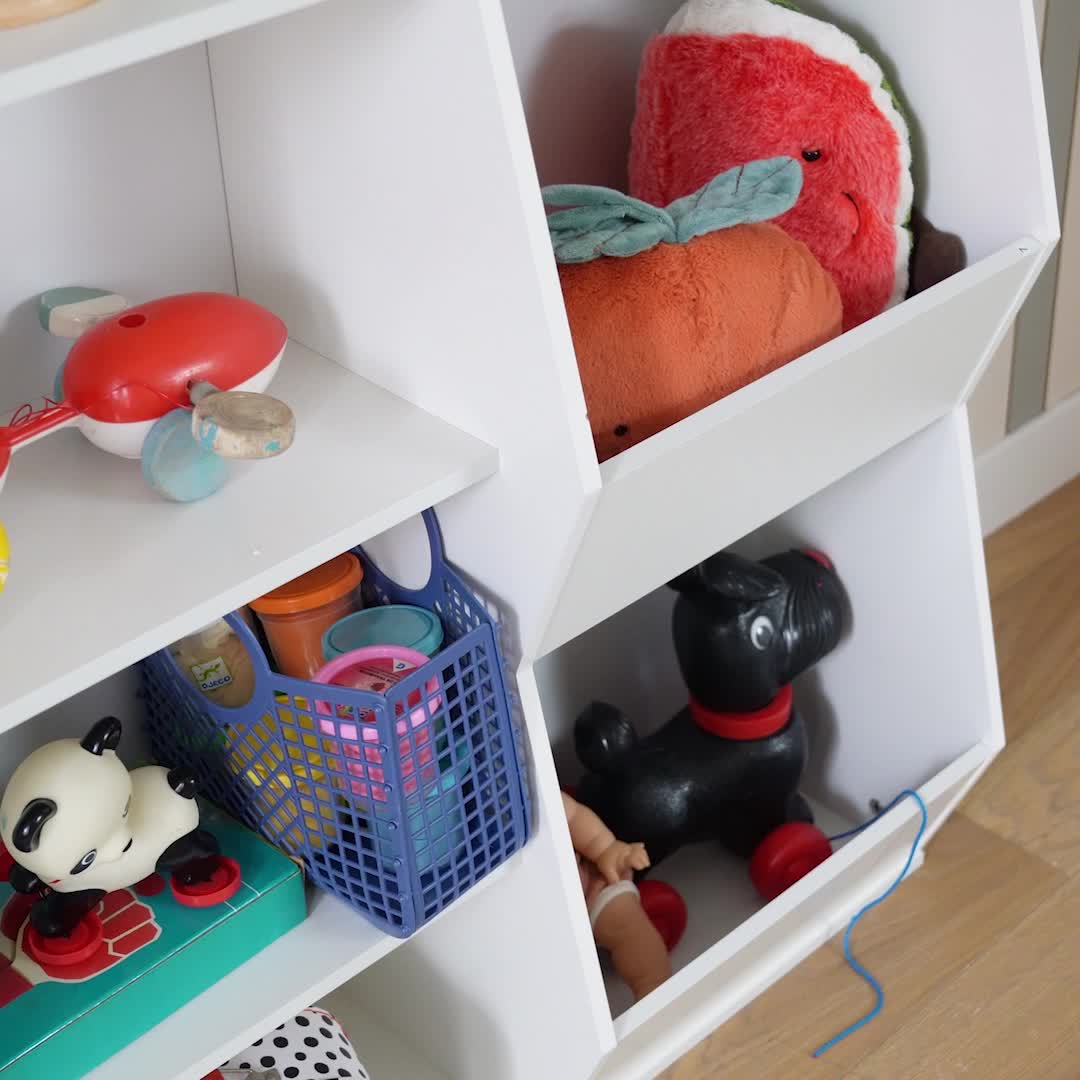 Contenitore per bambini, 3 ripiani e 2 vani portaoggetti, Anteprima dell’immagine prodotto 6