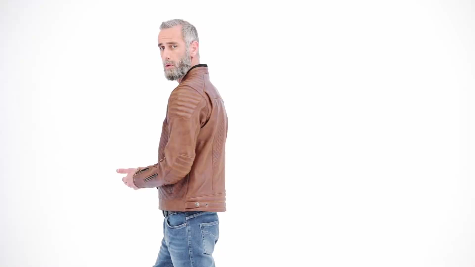 John Doe Storm Motorrad Lederjacke, schwarz, L Produktbild-Vorschau 7
