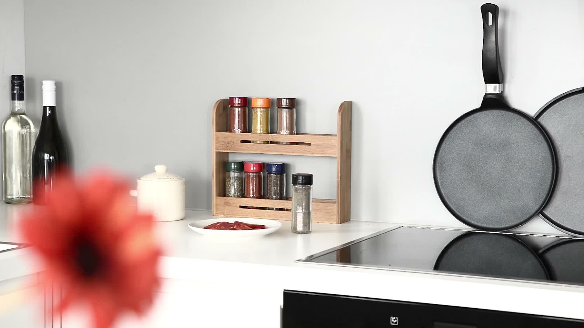 Relaxdays Gewürzregal stehend, Kräuterregal aus Bambus, Produktbild-Vorschau 7