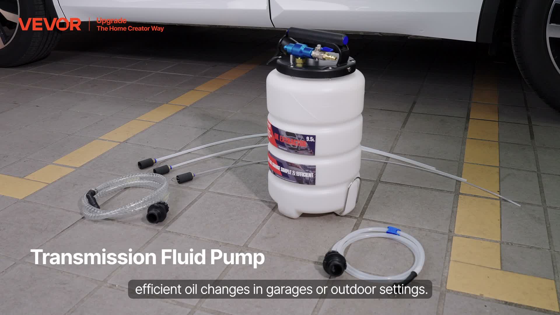 VEVOR Ölabsaugpumpe 9,5 L, Pneumatisch/Manuell, Produktbild-Vorschau 7