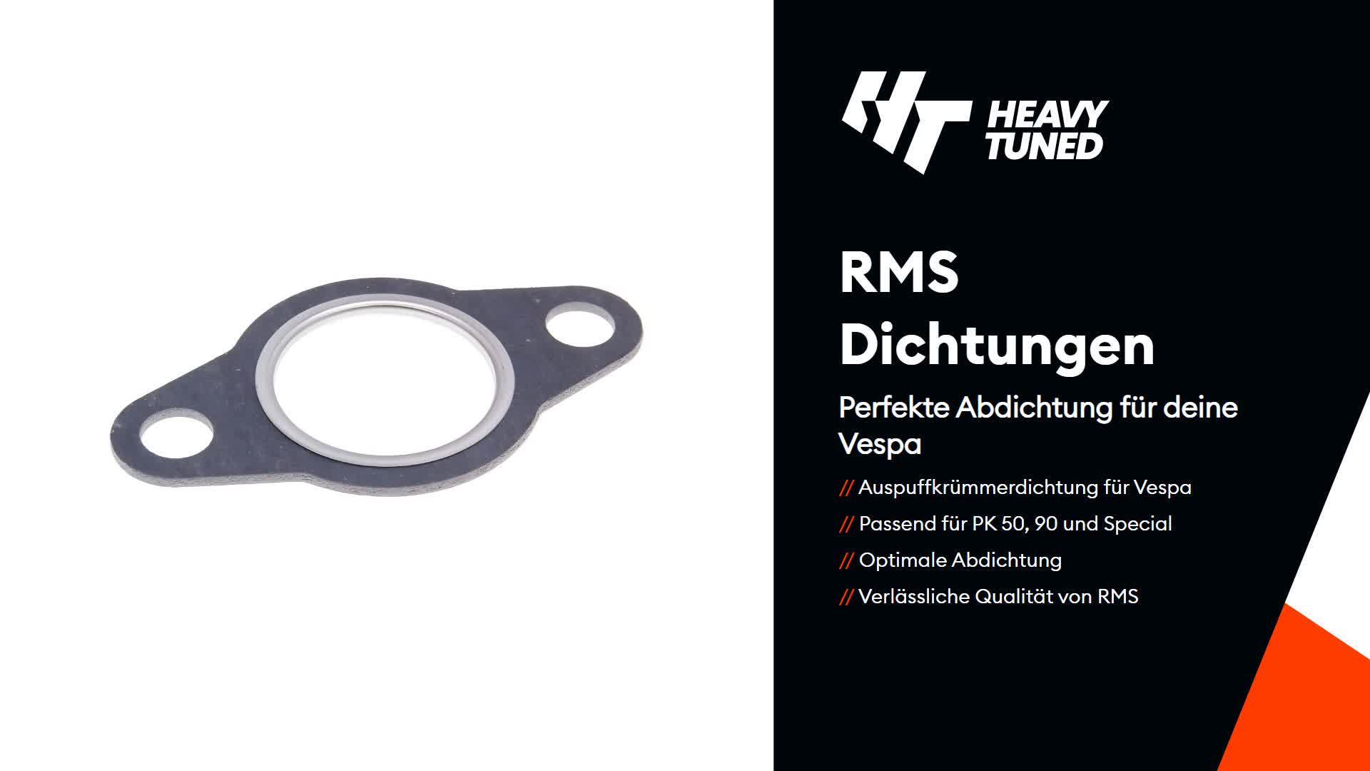 Auspuffdichtung RMS grau für Vespa PX 80, Vespa 50 N Produktbild-Vorschau 3