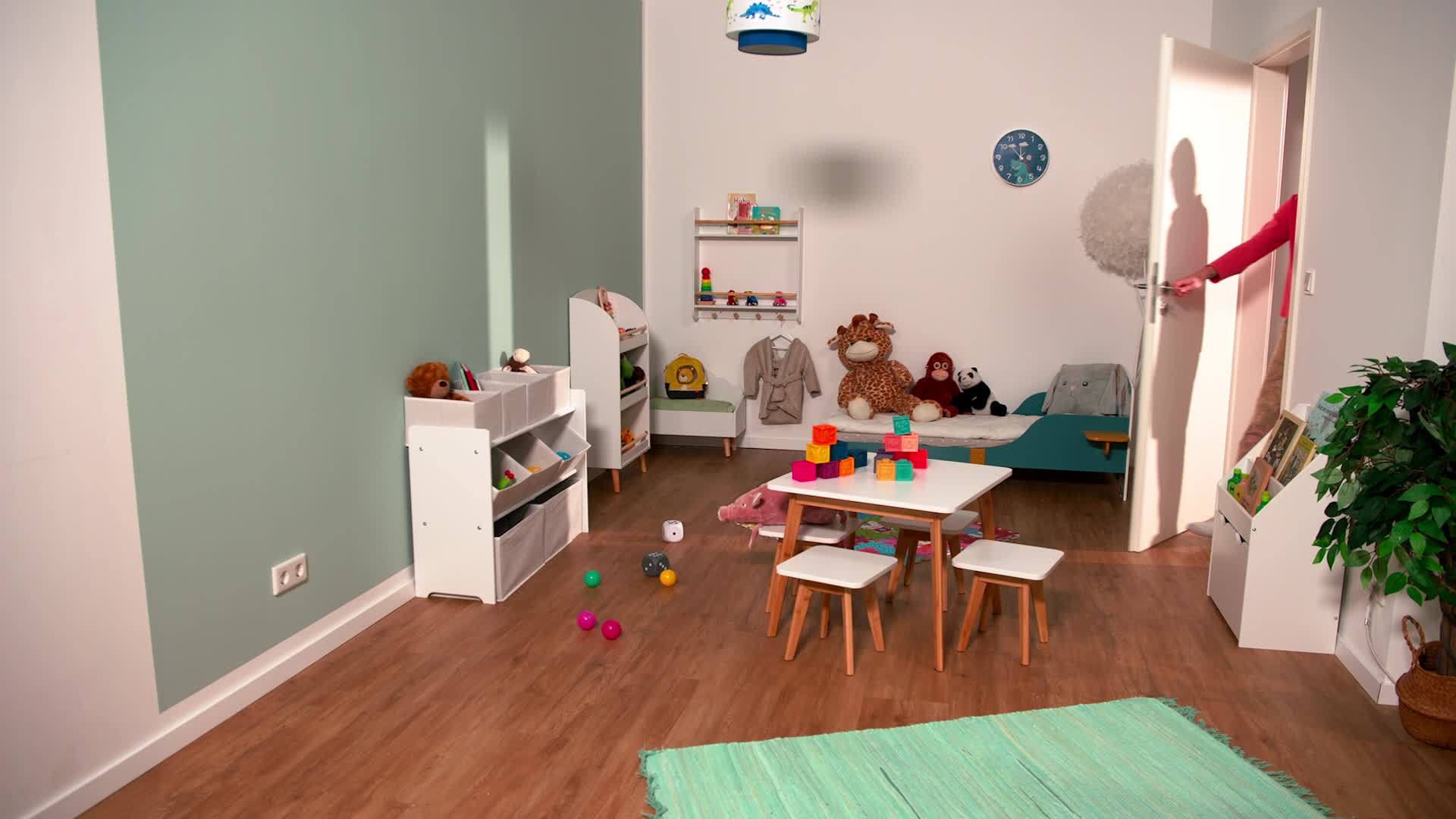 Relaxdays Kinderregal mit 9 Stoffboxen, HxBxT: 60 x 92 x 30 Produktbild-Vorschau 7