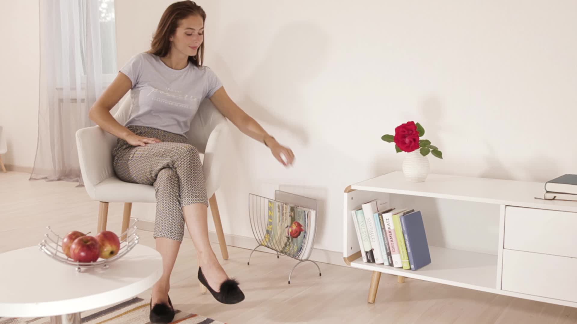 Relaxdays Zeitungsständer Metall, Zeitungshalter stehend, Produktbild-Vorschau 6
