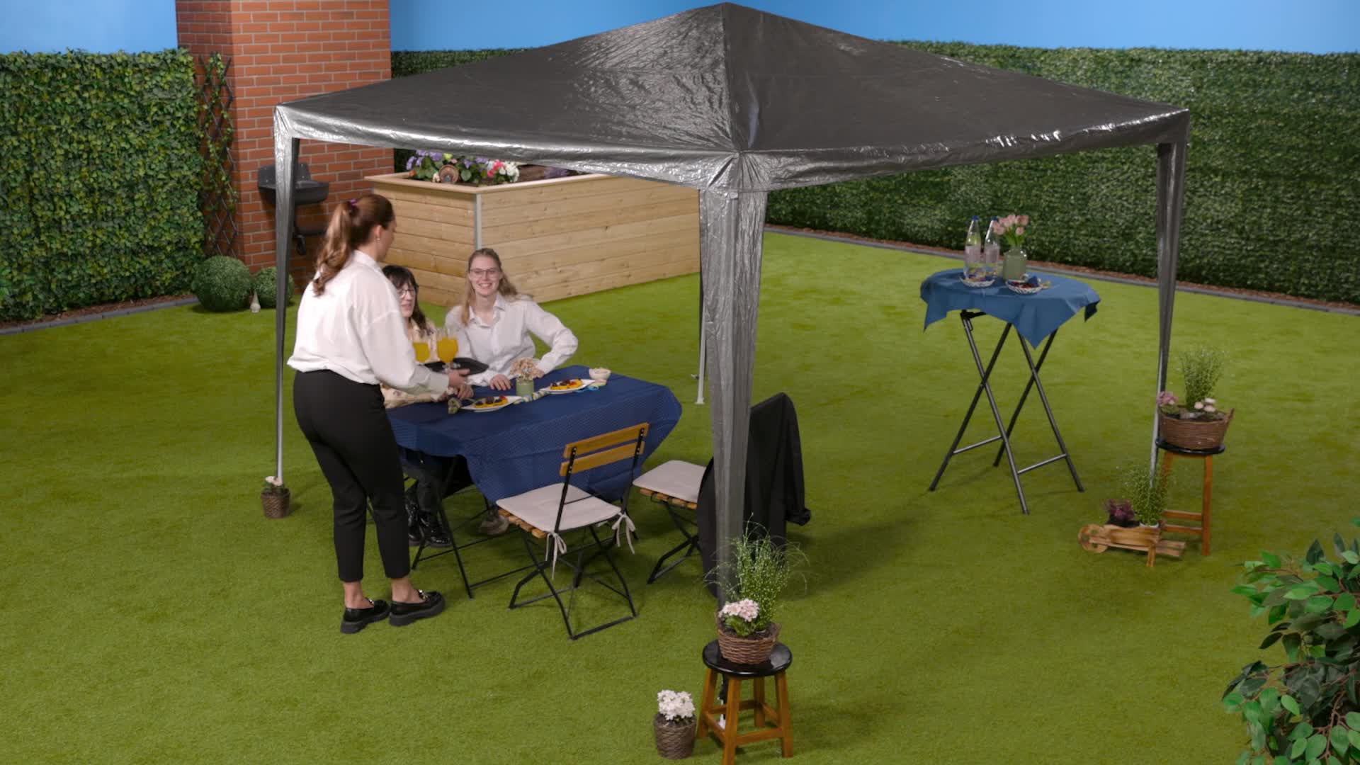 Relaxdays Serviertablett, rutschfeste Oberfläche, eckiges Produktbild-Vorschau 7