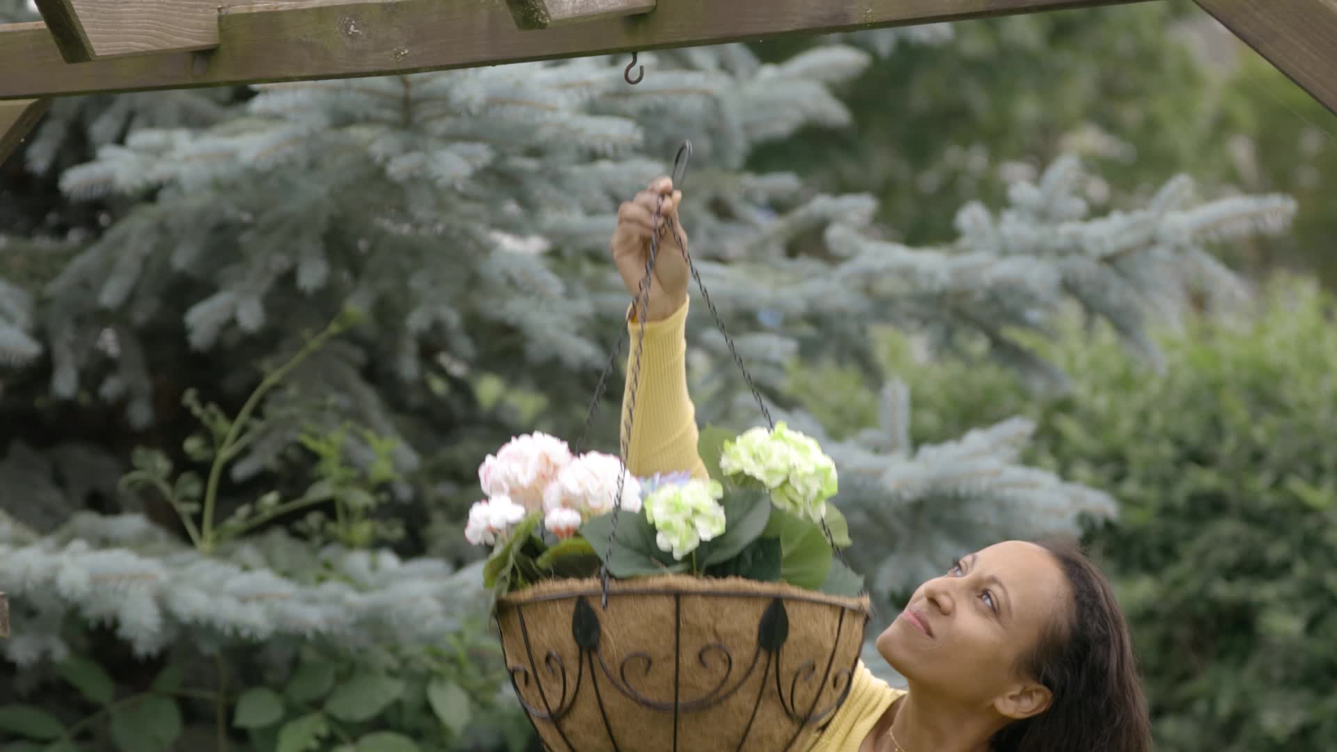 Relaxdays Hängekorb 3er Set, Kokos, Blumenampel mit Kette, Produktbild-Vorschau 7