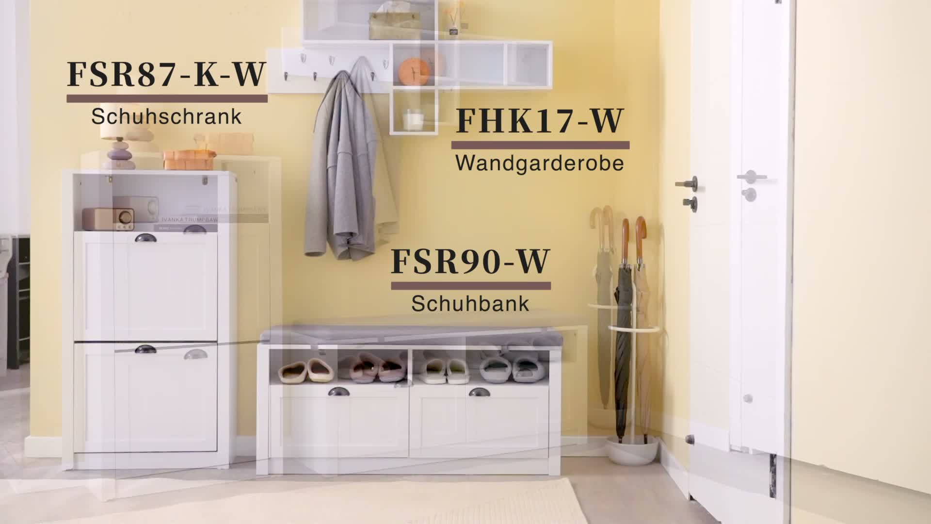 SoBuy FSR87-K-W Schuhkipper Schuhschrank mit 2 Klappen Produktbild-Vorschau 7