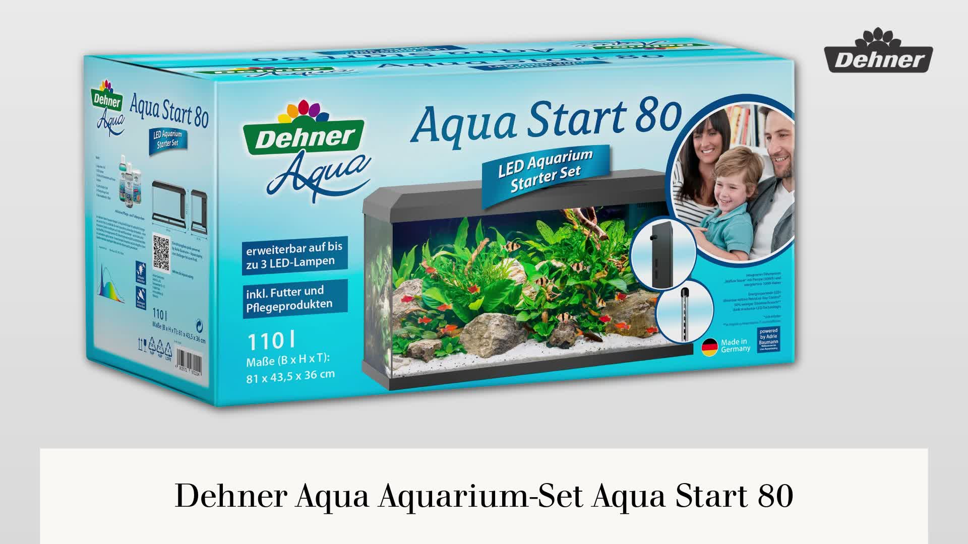 Dehner Aqua Aquarium Starterset 80, ca. 81 x 36 x 45 cm