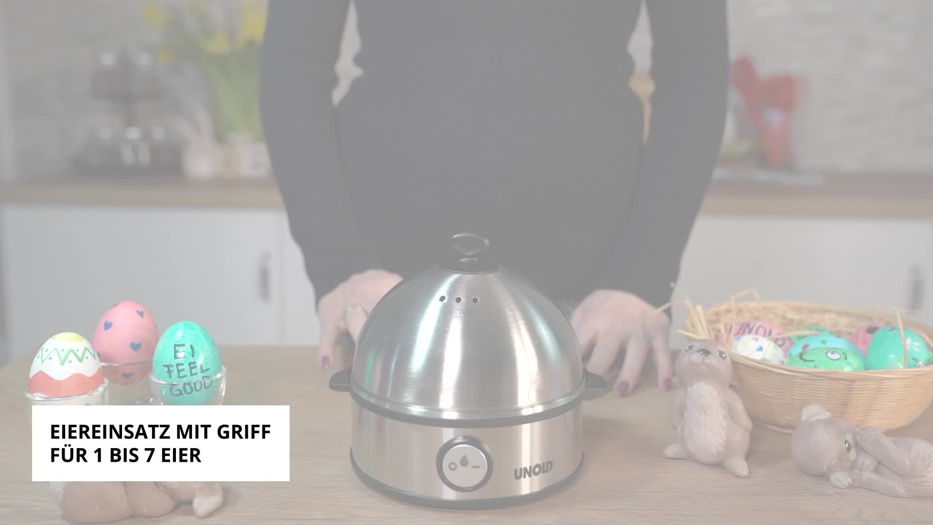Unold 38626 Eierkocher Edel - 360 W, Einsatz für 1 bis 7 Produktbild-Vorschau 6