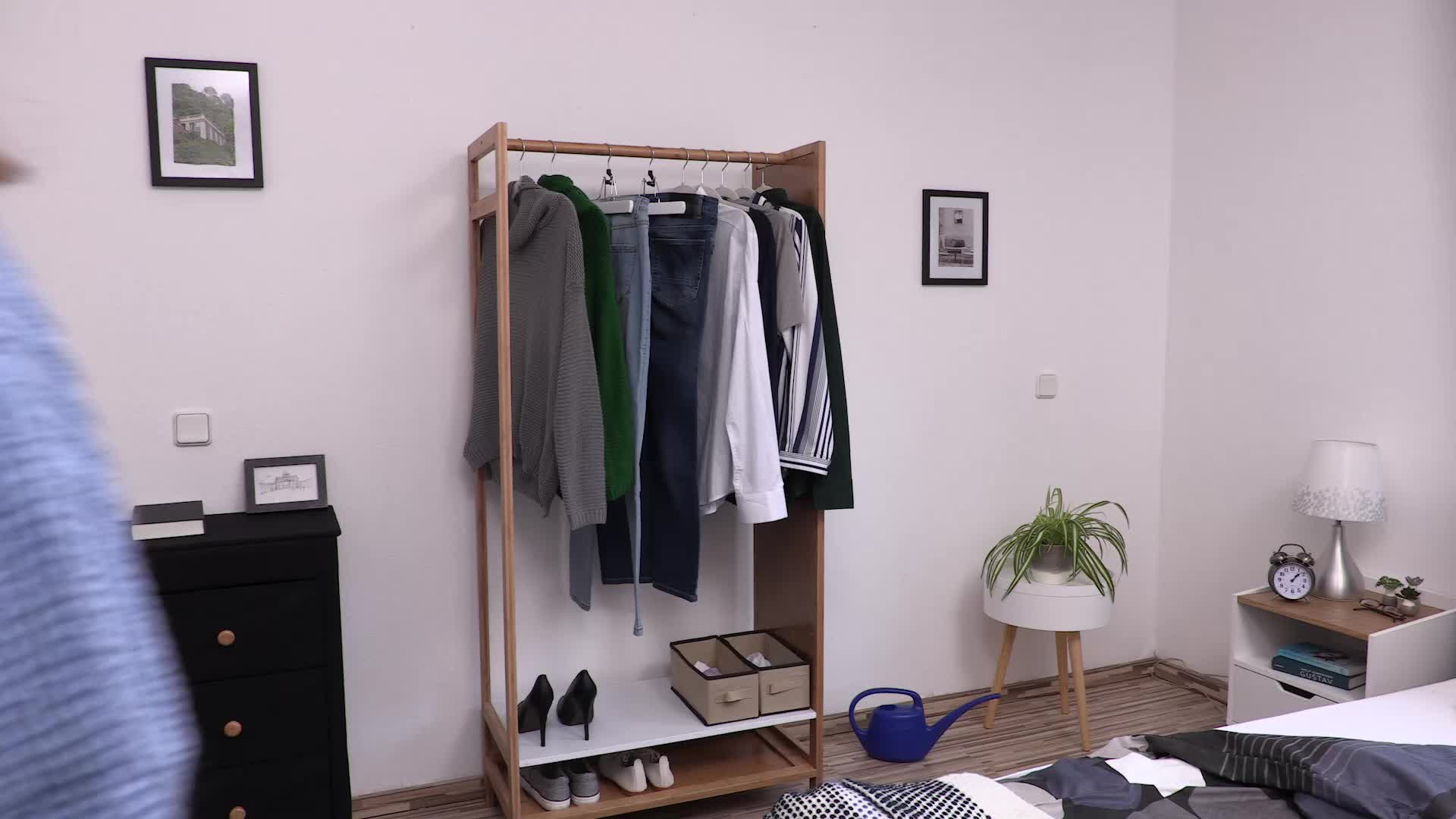 Relaxdays Hosenspanner Holz, 12 Stück, 360° drehbarer Produktbild-Vorschau 7