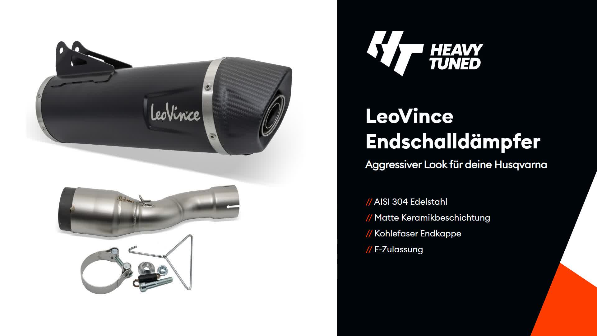 LeoVince 14066K schwarzer Slip-On-Auspuff genehmigt für Produktbild-Vorschau 7