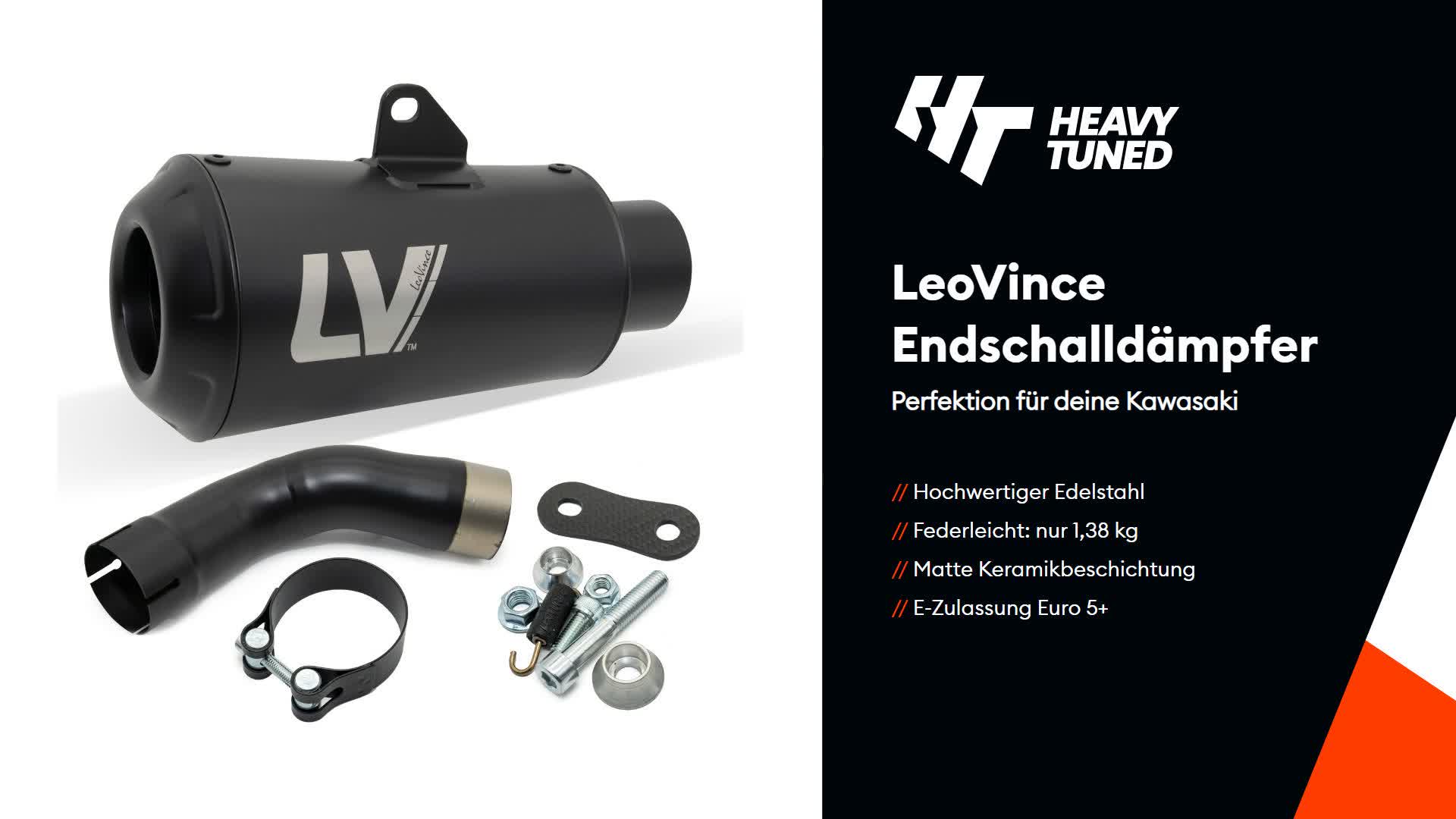 LeoVince Endschalldämpfer LV-10 FULL BLACK mit Zulassung, Produktbild-Vorschau 7