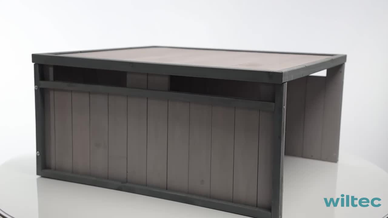 Mähroboter Holzgarage Flachdach Massivholz Unterstand Produktbild-Vorschau 7