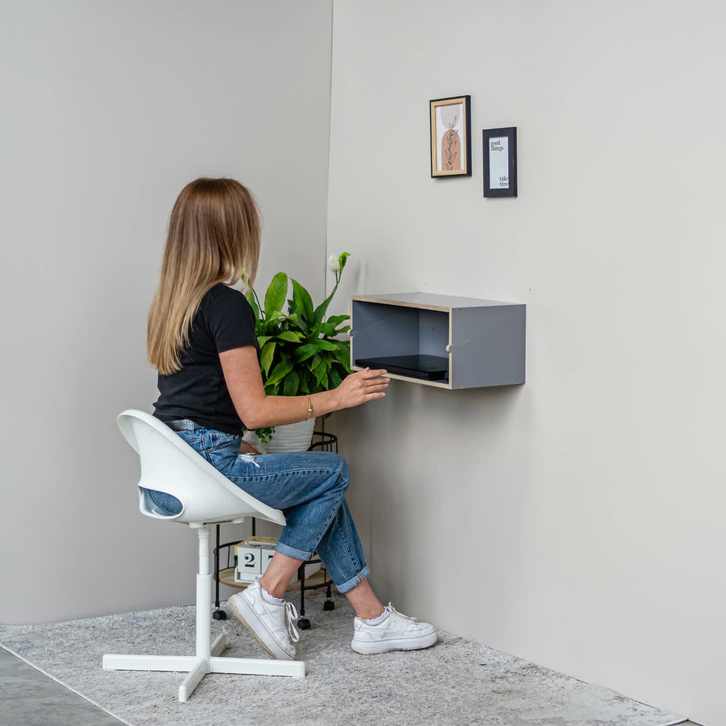 leg&go Wandsekretär 2in1, Wandklapptisch & Wandregal, Produktbild-Vorschau 7