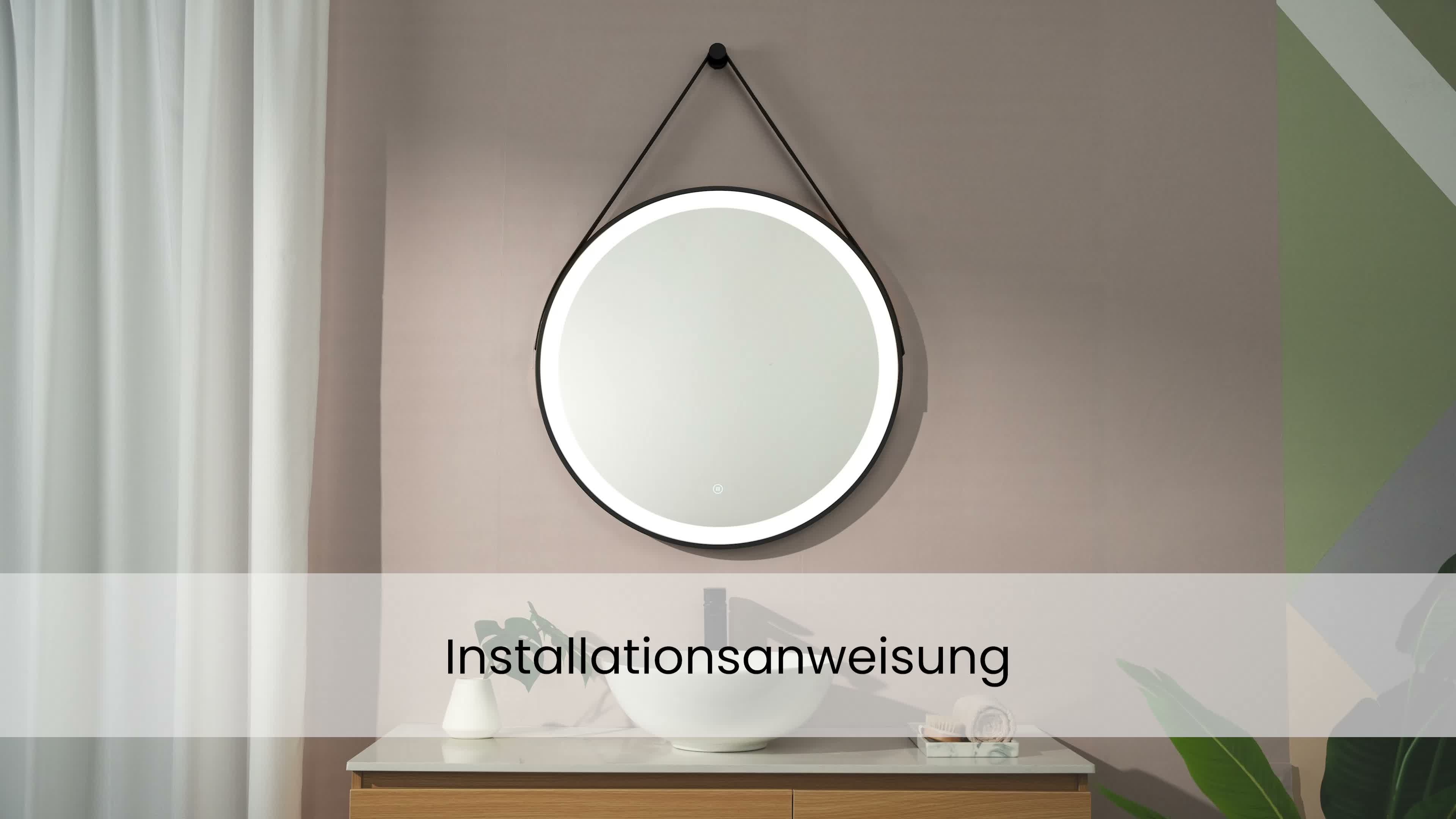 S'AFIELINA 60cm Badspiegel mit Beleuchtung Rund LED Produktbild-Vorschau 7