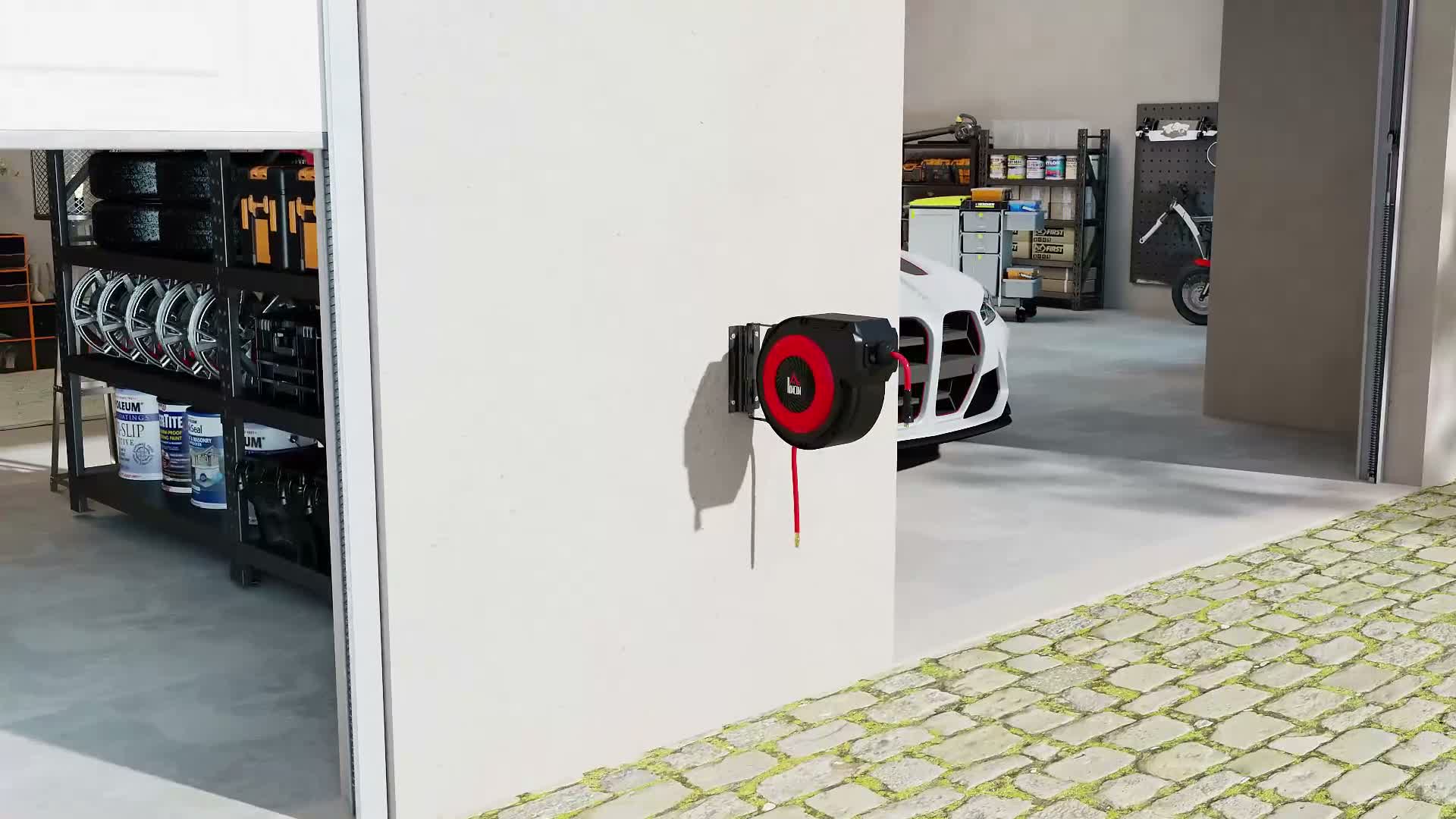 HOMCOM Automatik Druckluftschlauchtrommel 15m+1,5m Produktbild-Vorschau 7