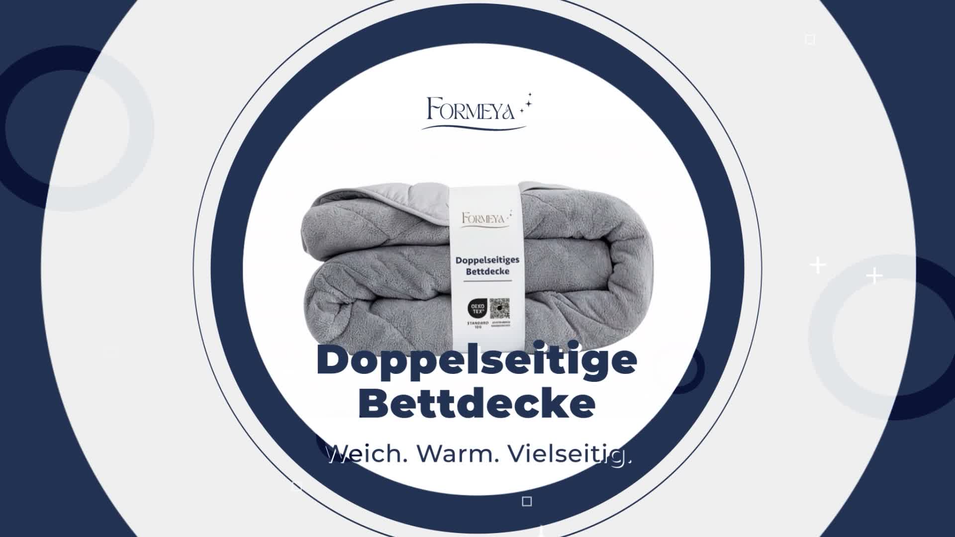 Wellsoft Bettdecke Grau 220x240 cm – Wendbare Produktbild-Vorschau 7